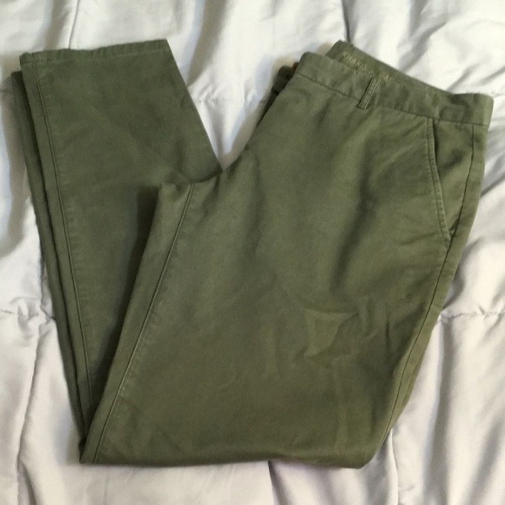 Olive green khakis by gap - size 6